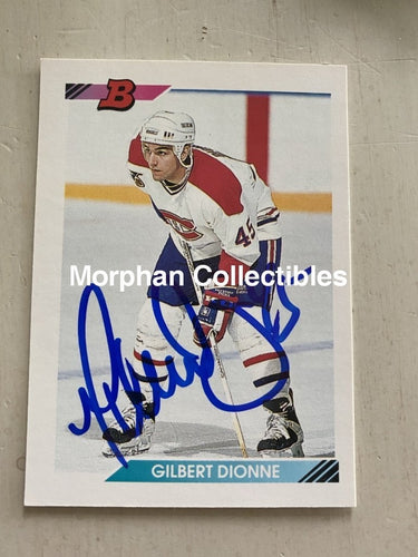 Gilbert Dionne Autographed Cards Card