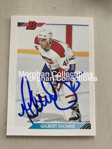 Gilbert Dionne Autographed Cards Card