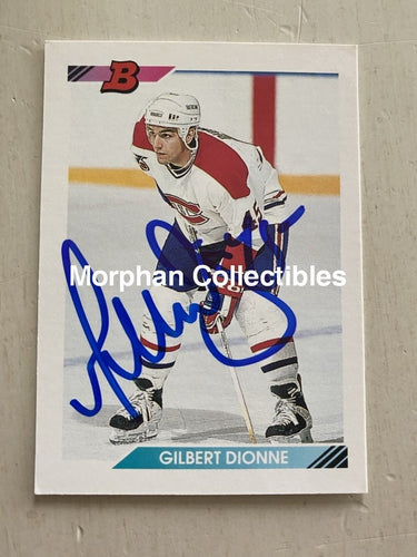 Gilbert Dionne - Autographed Card 1992-93 Bowman #2