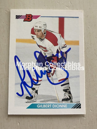 Gilbert Dionne - Autographed Card 1992-93 Bowman #2