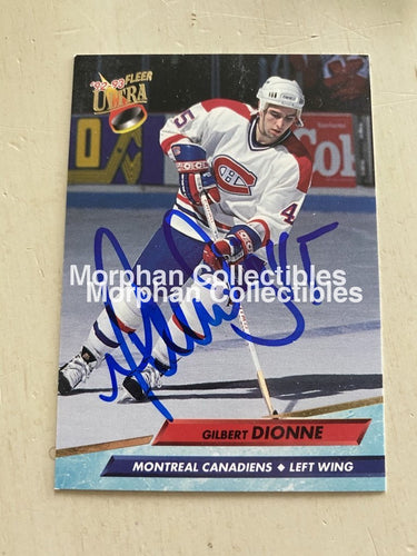 Gilbert Dionne - Autographed Card 1992-93 Fleer Ultra #1