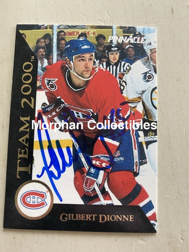 Gilbert Dionne - Autographed Card 1992-93 Pinnacle #3