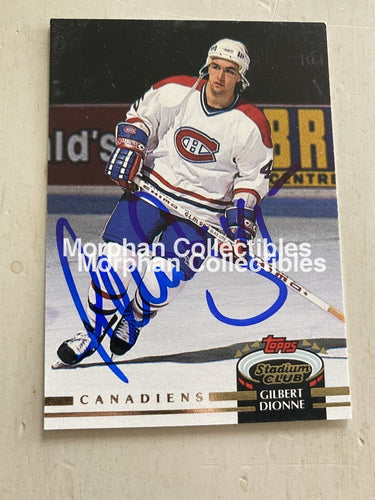 Gilbert Dionne - Autographed Card 1992-93 Stadium Club #1