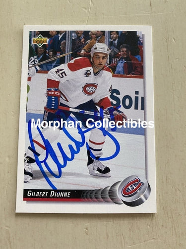 Gilbert Dionne - Autographed Card 1992-93 Upper Deck #1