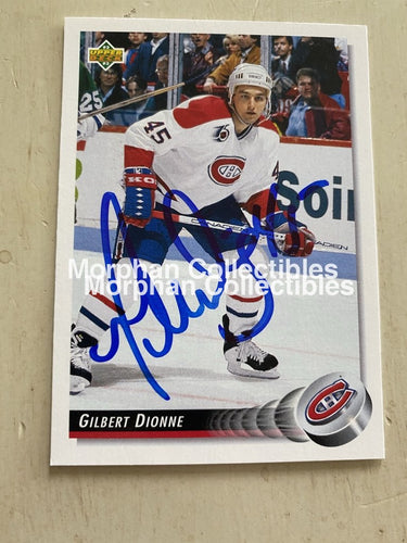 Gilbert Dionne - Autographed Card 1992-93 Upper Deck #2
