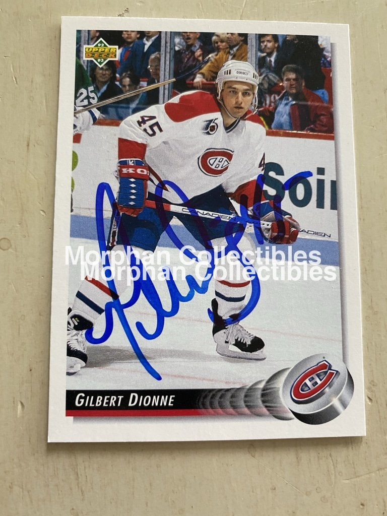Gilbert Dionne - Autographed Card 1992-93 Upper Deck #2