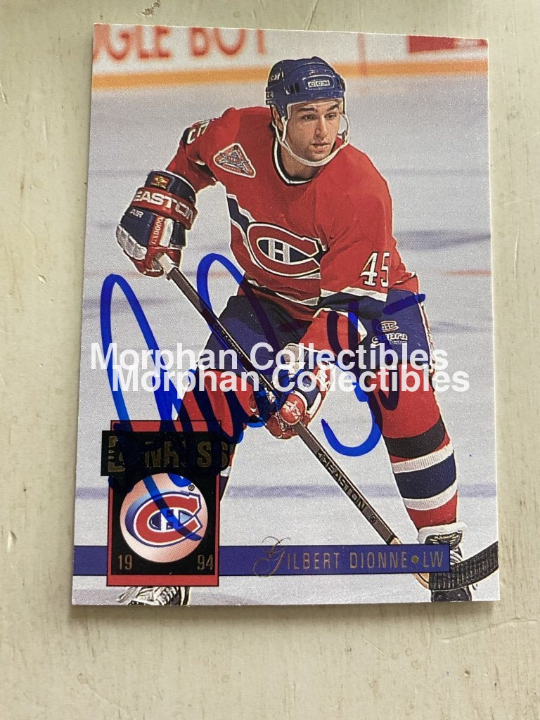 Gilbert Dionne - Autographed Card 1993-94 Donruss 174 #2
