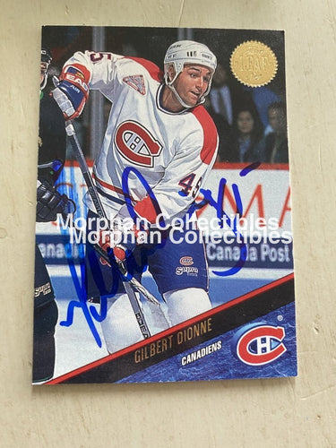 Gilbert Dionne - Autographed Card 1993-94 Leaf #2