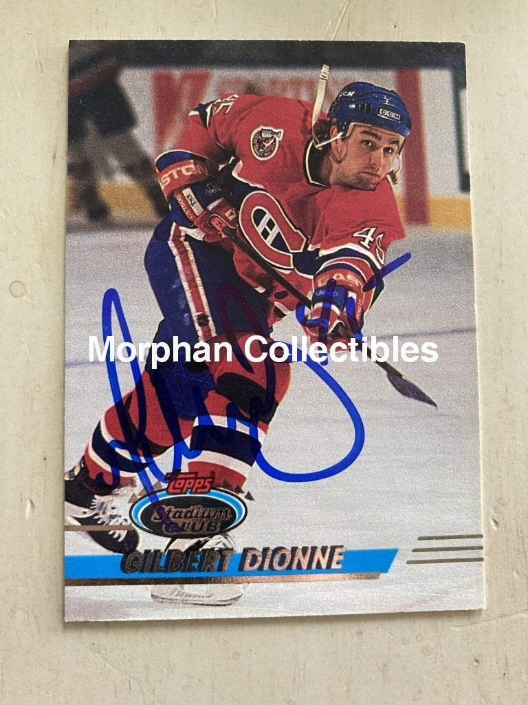 Gilbert Dionne - Autographed Card 1993-94 Stadium #1