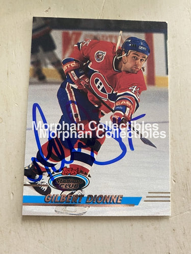 Gilbert Dionne - Autographed Card 1993-94 Stadium #2