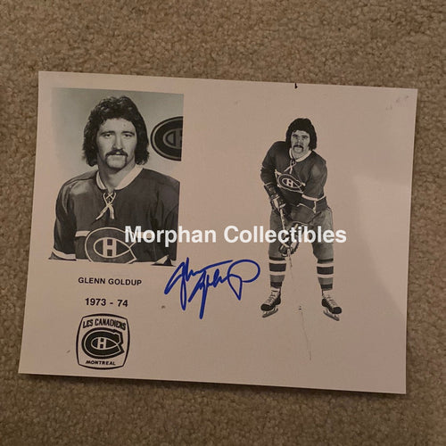 Glenn Goldup - Autographed 8X10 Photo Montreal Canadiens