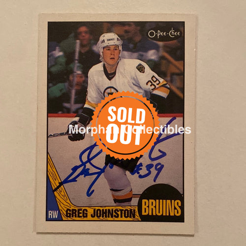 Greg Johnston - Autographed Card 1987-88 Rookie