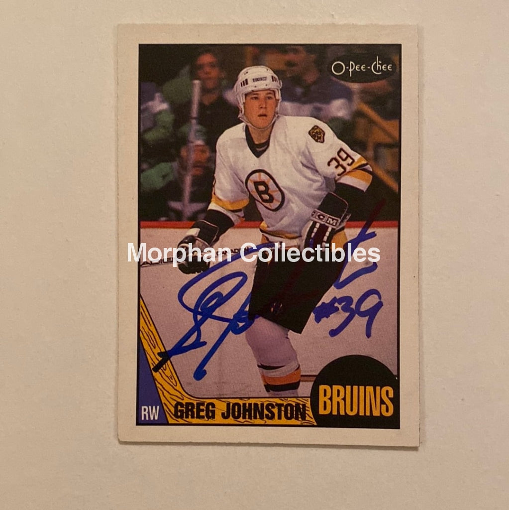 Greg Johnston - Autographed Card 1987-88 Rookie