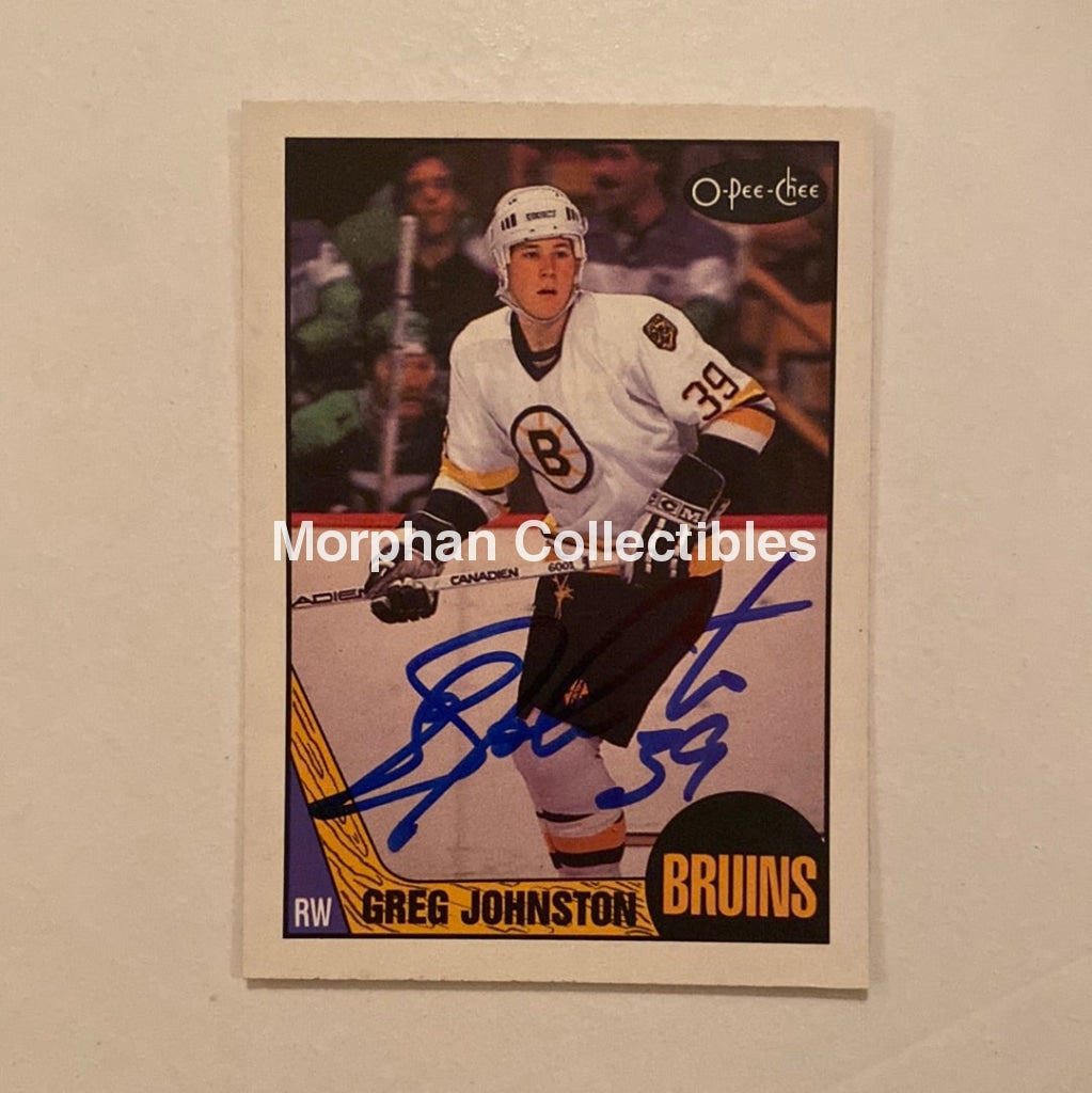 Greg Johnston - Autographed Card 1987-88 Rookie