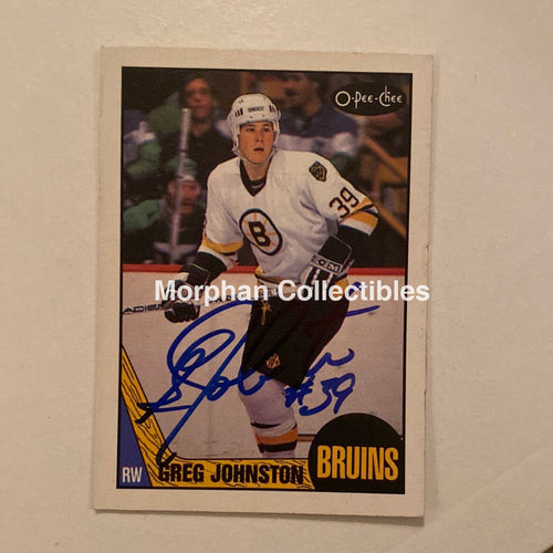 Greg Johnston - Autographed Card 1987-88 Rookie