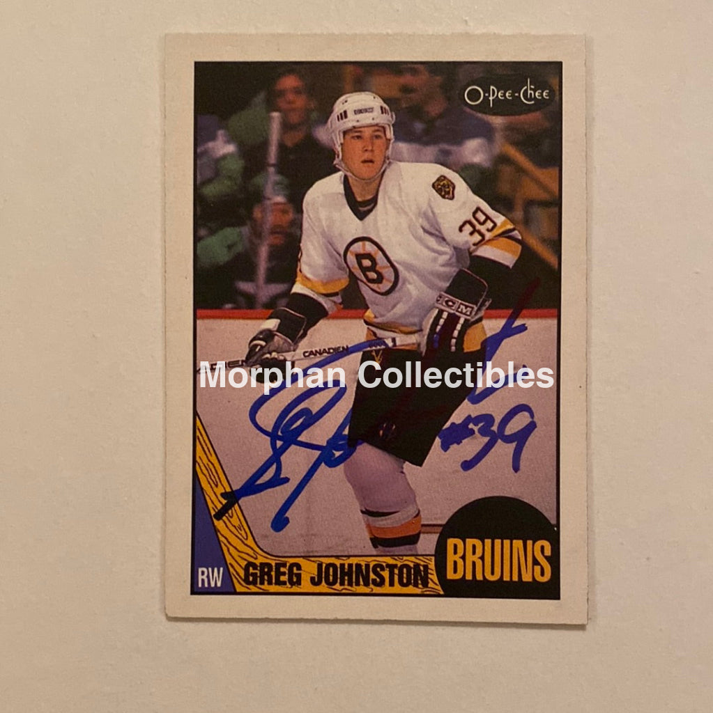Greg Johnston - Autographed Card 1987-88 Rookie