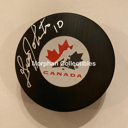 Greg Johnston - Autographed Puck Team Canada