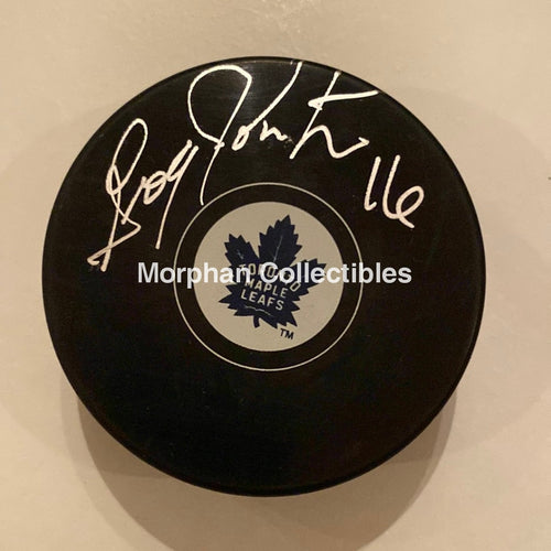 Greg Johnston - Autographed Puck Toronto Maple Leafs