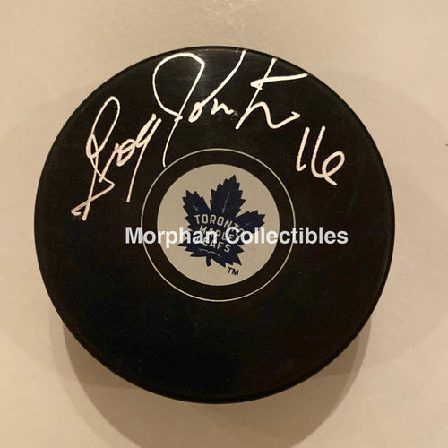 Greg Johnston - Autographed Puck Toronto Maple Leafs