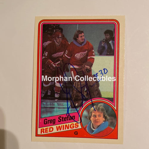Greg Stefan - Autographed Card 1984-85 Opc