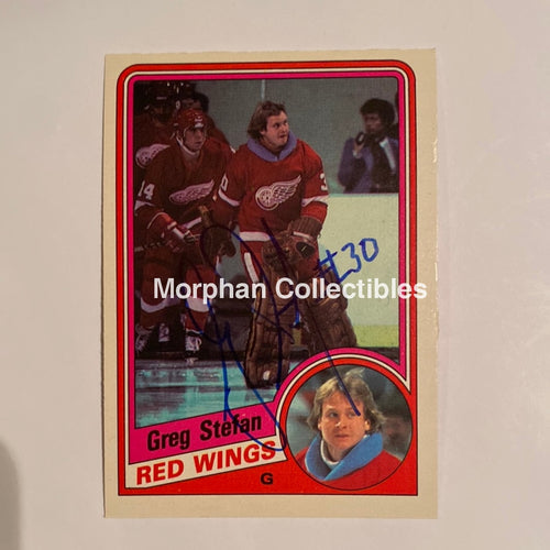 Greg Stefan - Autographed Card 1984-85 Opc