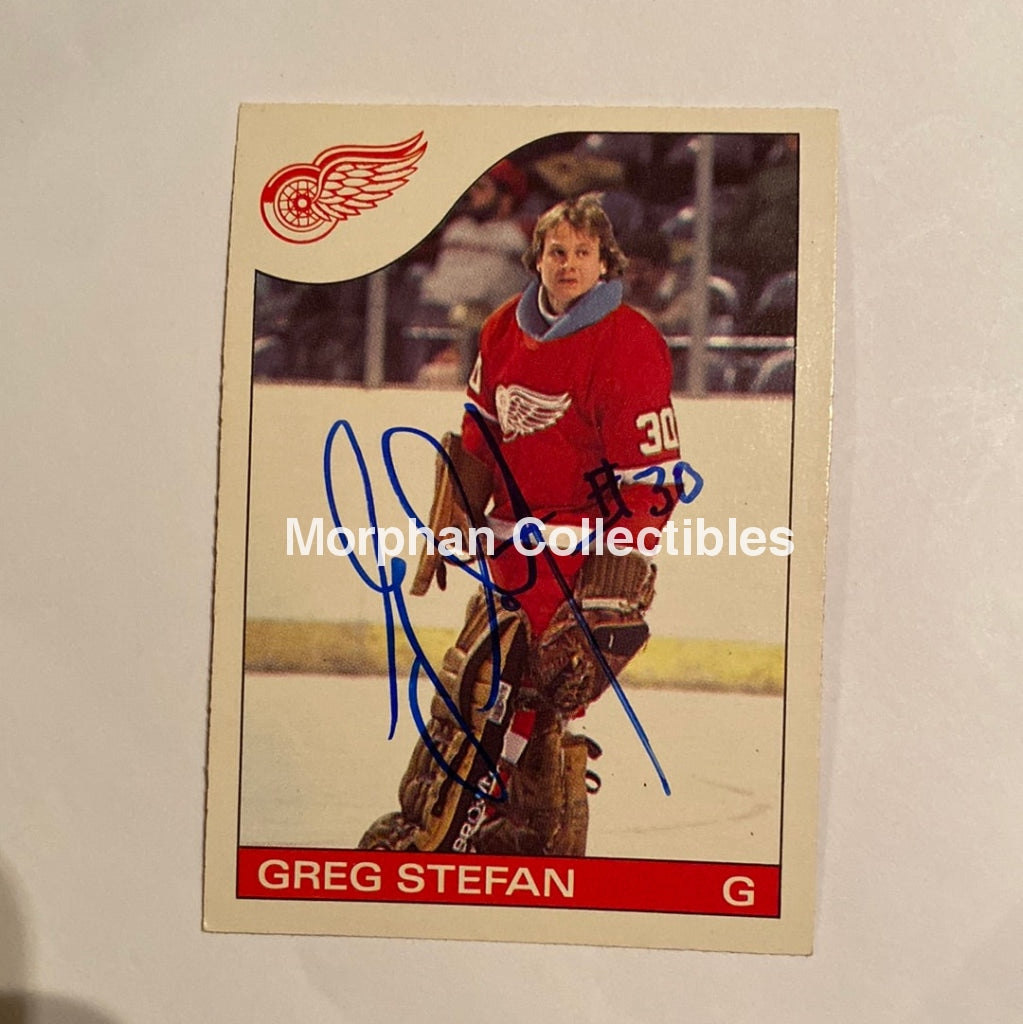 Greg Stefan - Autographed Card 1985-86 Opc