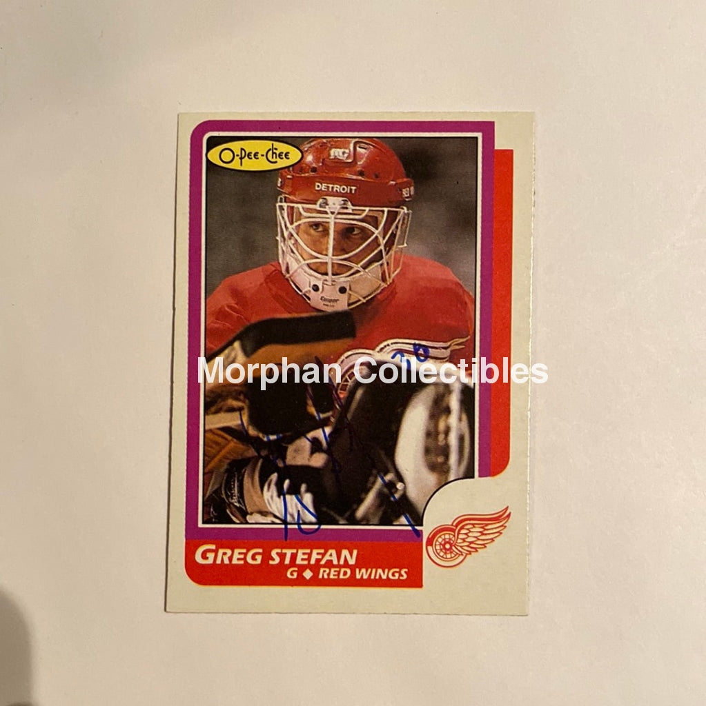 Greg Stefan - Autographed Card 1986-87 Opc