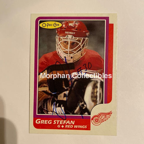 Greg Stefan - Autographed Card 1986-87 Opc