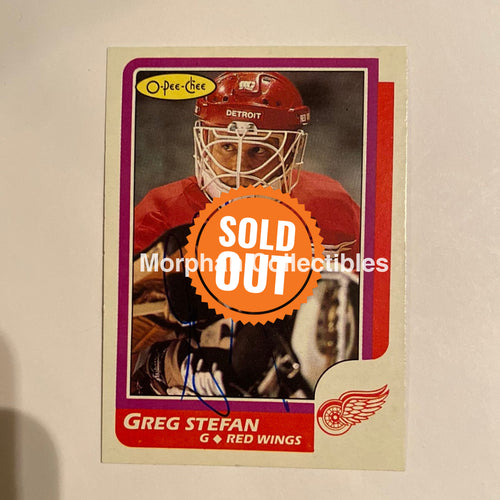 Greg Stefan - Autographed Card 1986-87 Opc