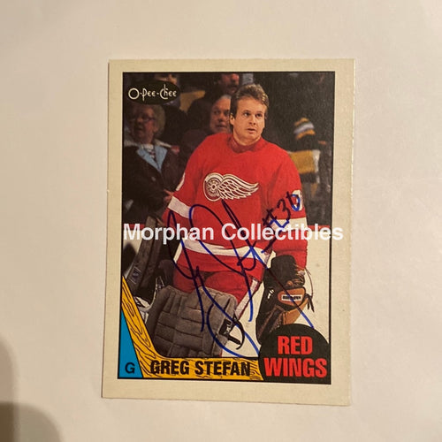 Greg Stefan - Autographed Card 1987-88 Opc