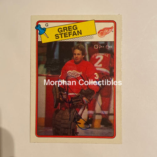 Greg Stefan - Autographed Card 1988-89 Opc