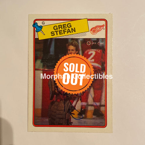 Greg Stefan - Autographed Card 1988-89 Opc