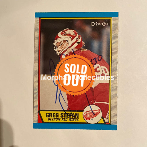 Greg Stefan - Autographed Card 1989-90 Opc