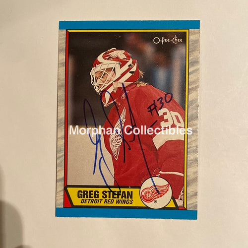 Greg Stefan - Autographed Card 1989-90 Opc