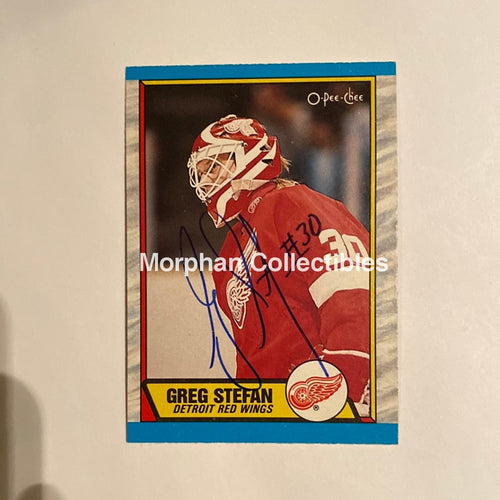 Greg Stefan - Autographed Card 1989-90 Opc