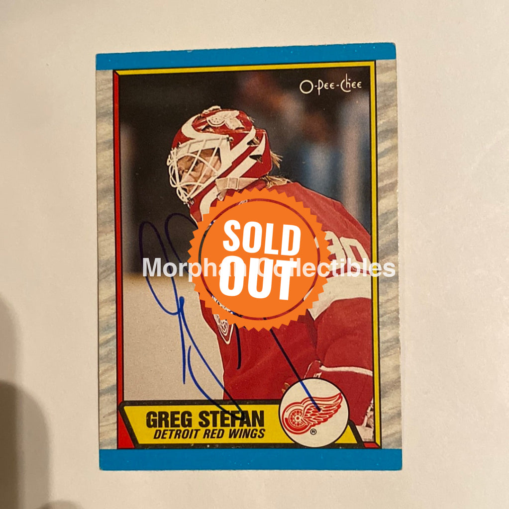 Greg Stefan - Autographed Card 1989-90 Opc