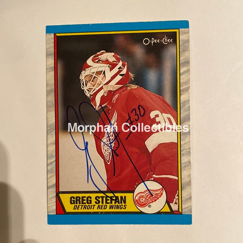 Greg Stefan - Autographed Card 1989-90 Opc