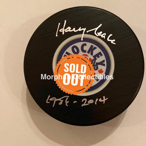 Harry Neale - Autographed Puck Hnic