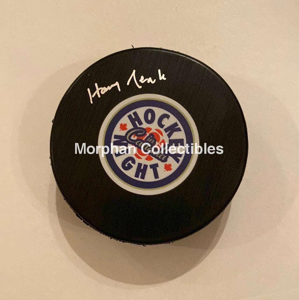 Harry Neale - Autographed Puck Hnic