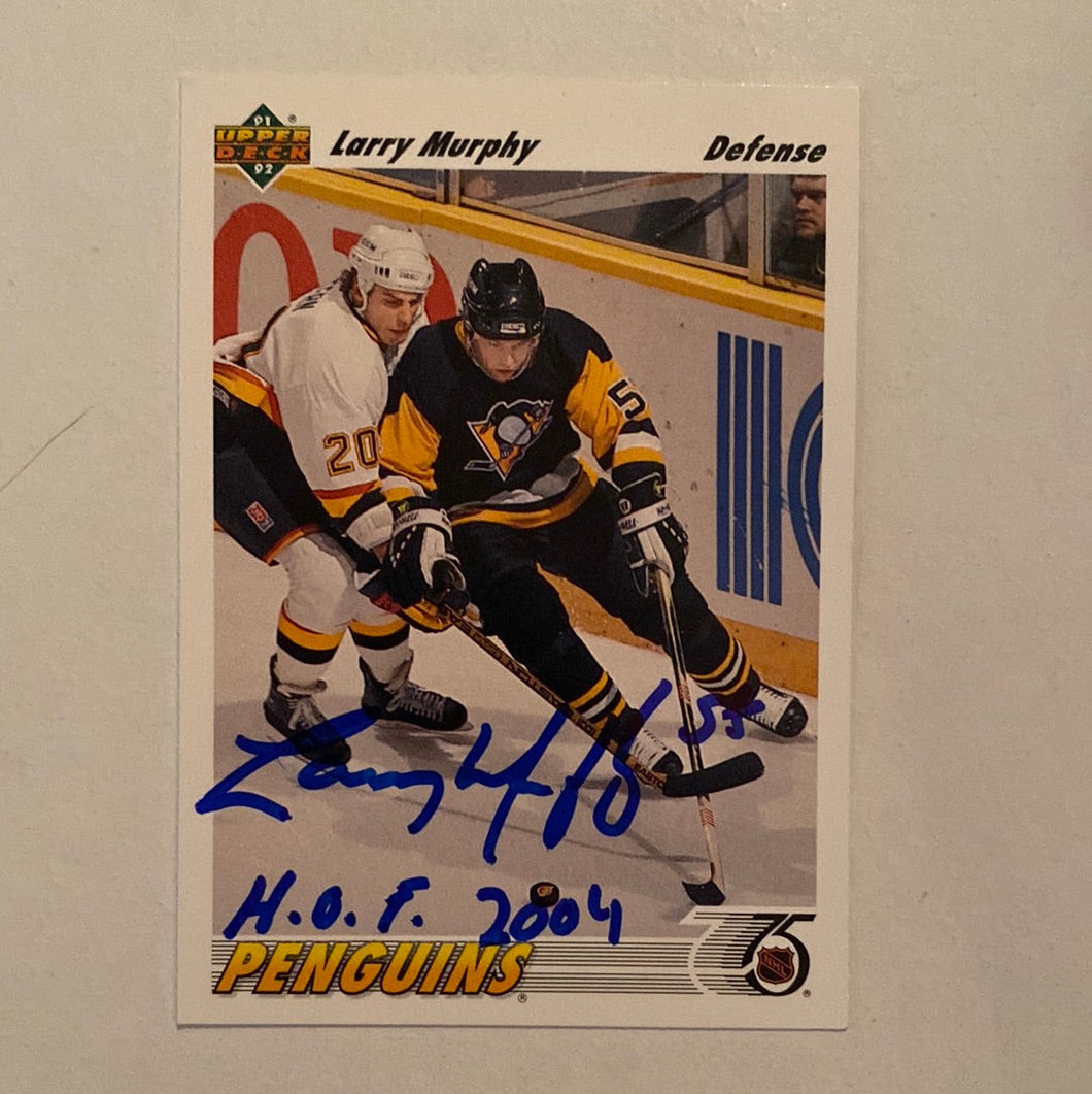 Larry Murphy - Autographed Card Upper Deck -1991-92