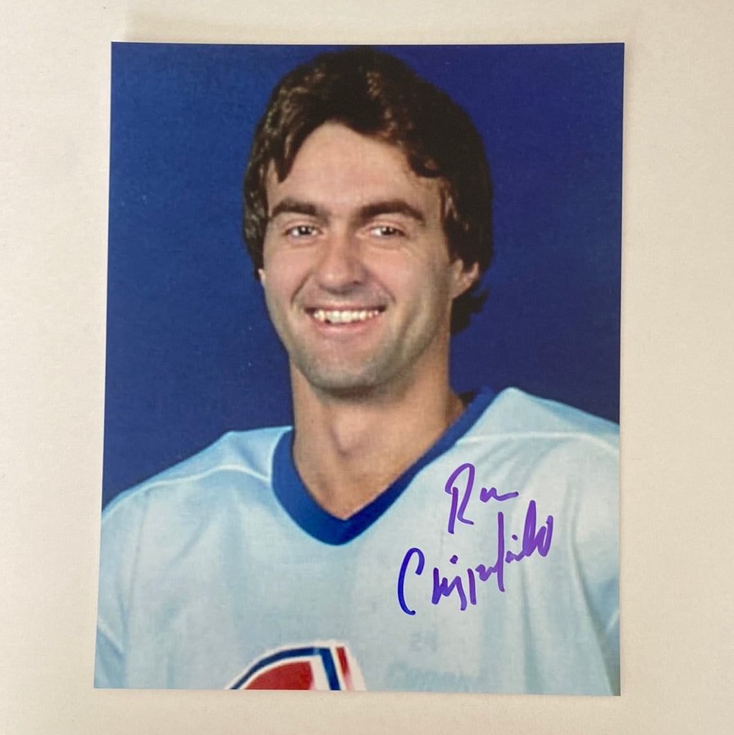 Ron Chipperfield - Autographed 8X10 Photo Blurry Quebec Nordiques