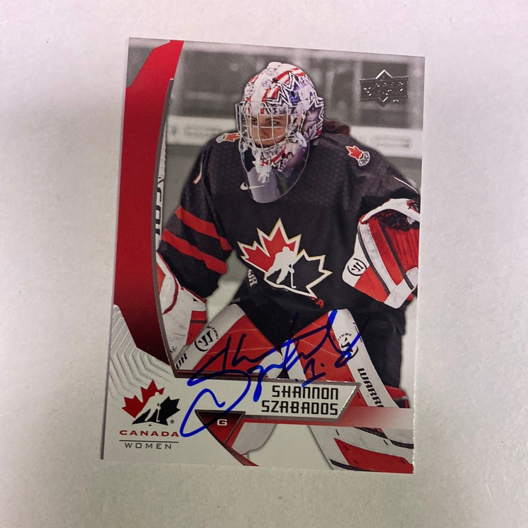 Shannon Szabados - Autographed Card Team Canada