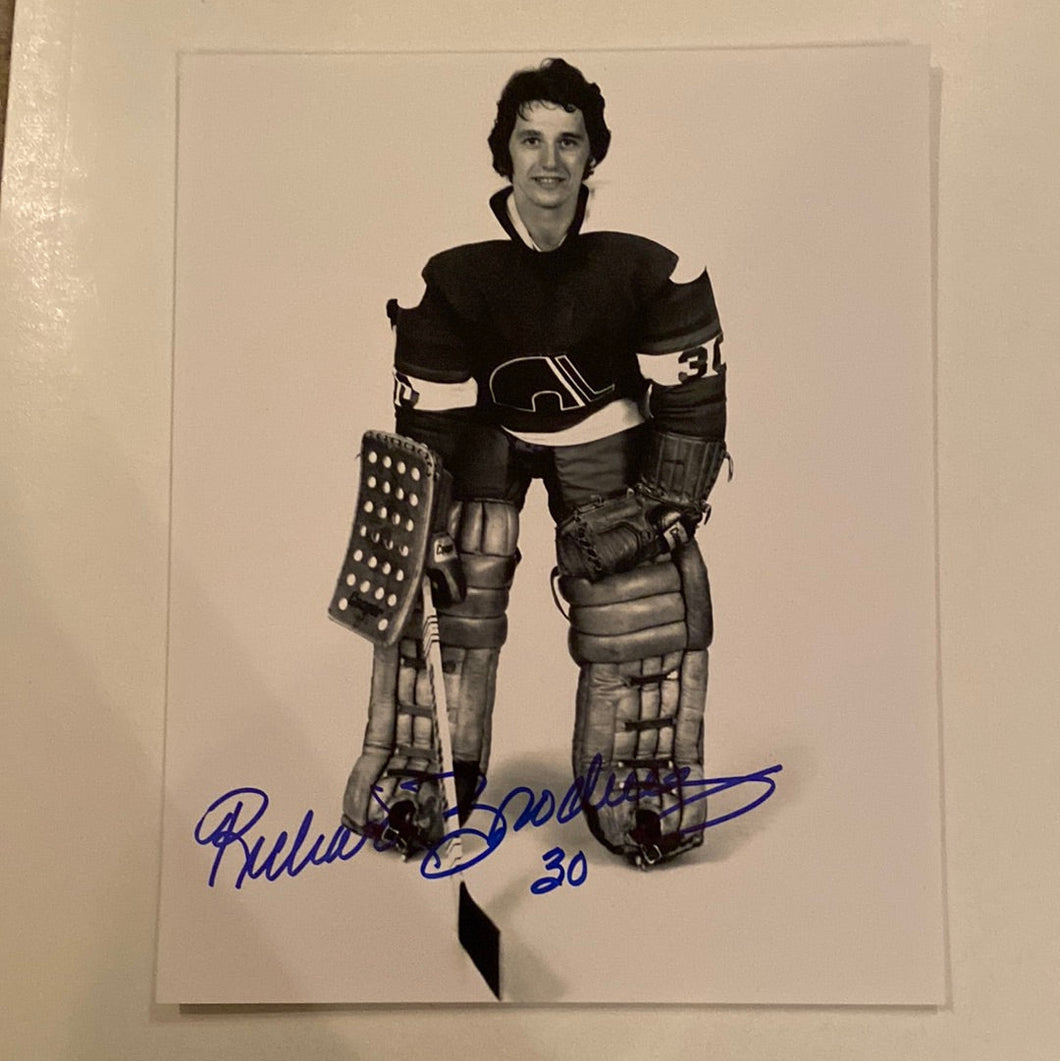 Richard Brodeur - Autographed 8X10 Photo Quebec Nordiques
