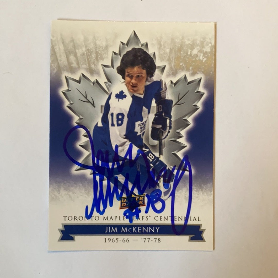 Jim Mckenny - Autographed Card Leafs Centennial