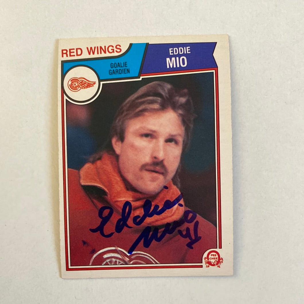 Eddie Mio - Autographed Card Opc 1983-84