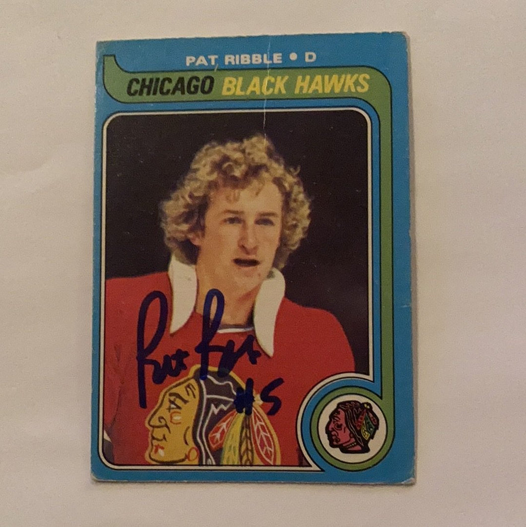 Pat Ribble - Autographed Card 1979-80 Opc Crease