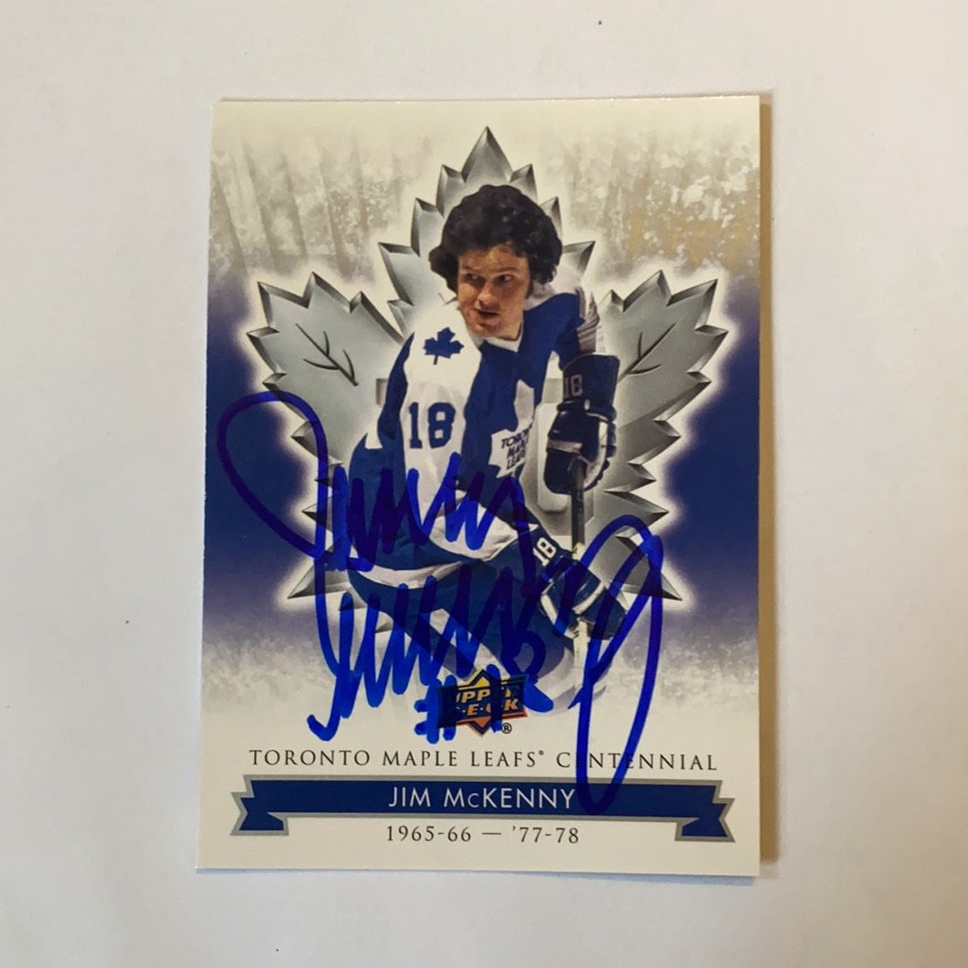 Jim Mckenny - Autographed Card Leafs Centennial