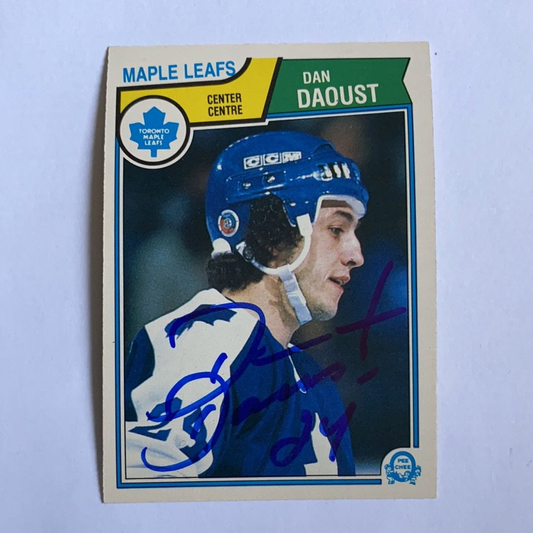 Dan Daoust - Autographed Card 1983-84 Opc Rc