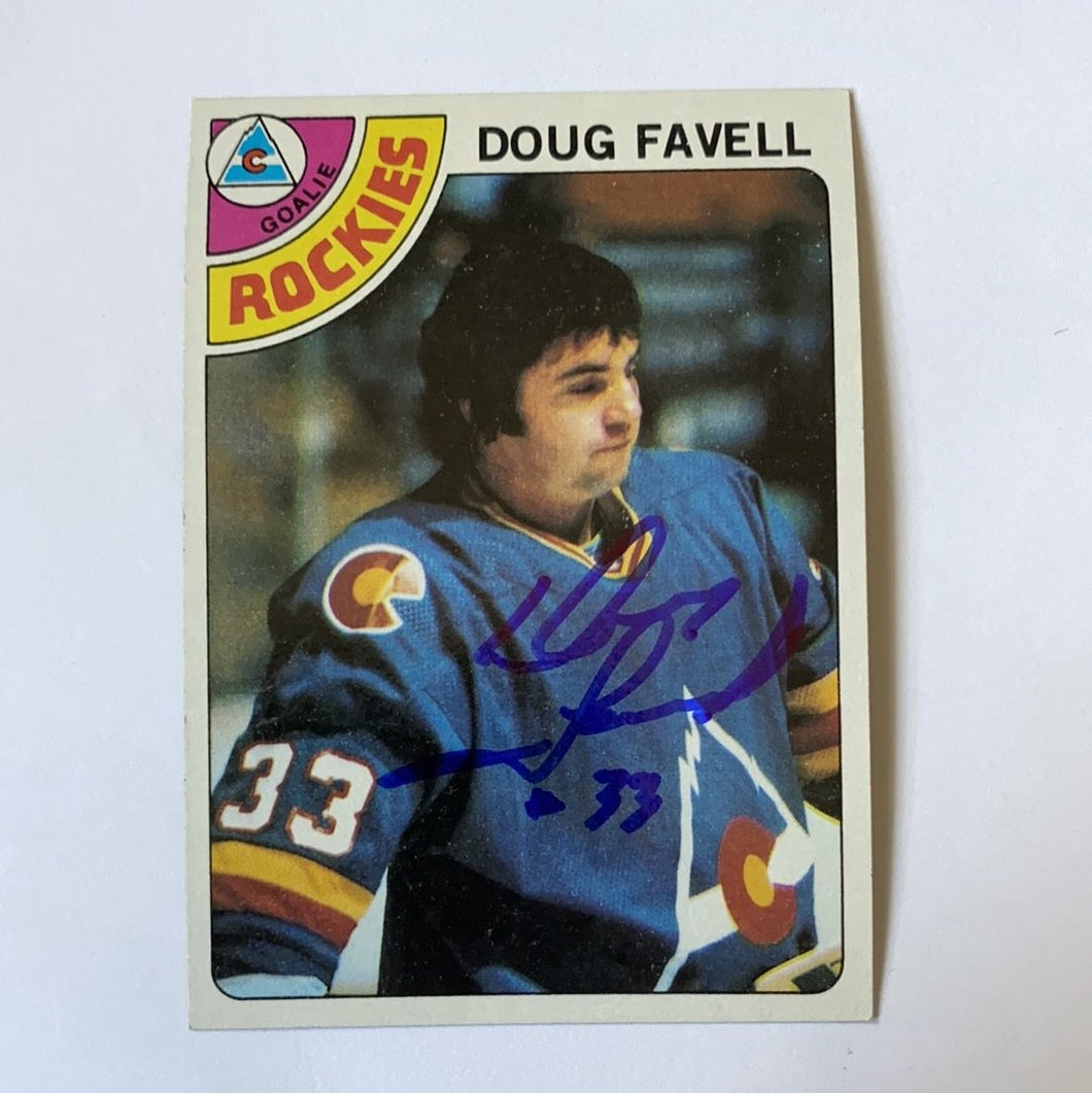 Doug Favell - Autographed Card 1978-79 Topps