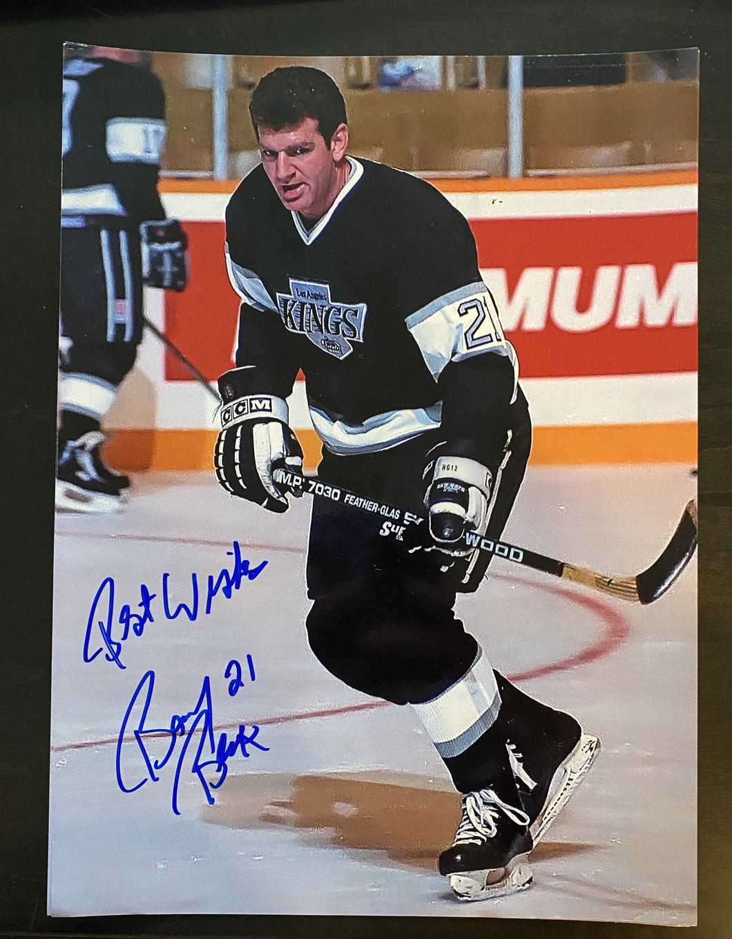 Barry Beck - Autographed 8X10 Photo Los Algeles Kings #2